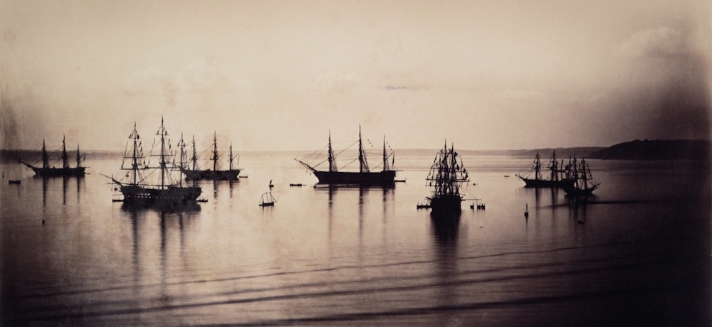 Gustave Le Gray, Flotte française en rade de Cherbourg, 1858