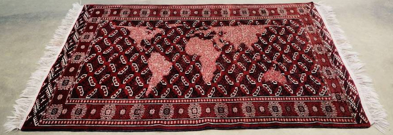 Mona Hatoum, Bukhara (red & white), 2008 / Courtesy the artist & Palais de la Porte Dorée