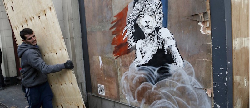 Banksy, Marianne devant l'ambassade de France à Londres