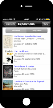 Exponaute, applications mobiles art contemporain