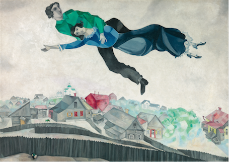 Chagall Au Dessus de la ville - Exposition Vitebsk Lissitzky Malevitch