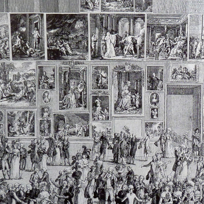 Gravure de Pietro Antonio Martini, Le Salon de 1787 au Louvre